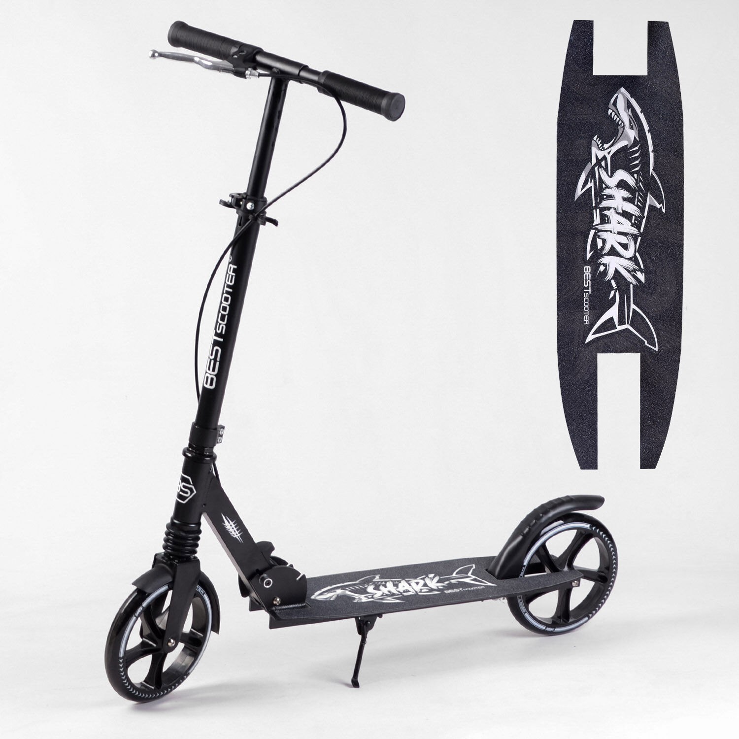 Двухколесный самокат Best Scooter "SHARK" с ручным тормозом, колеса PU - 20 см, 1 амортизатор, складной (16874)
Двухколесный самокат Best Scooter "SHARK" с ручным тормозом, колеса PU - 20 см, 1 амортизатор, складной (16874)