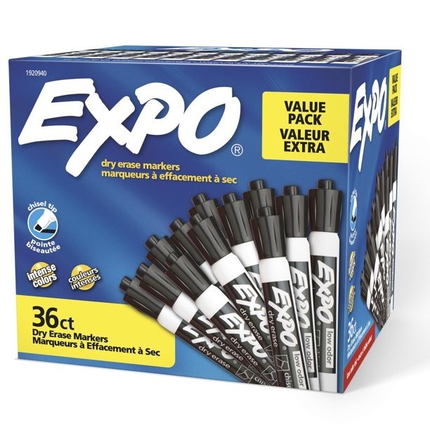 Набор маркеров для досок сухого стирания EXPO Low Odor Dry Erase Markers Чорные 36 шт. (1920940)
Набор маркеров для досок сухого стирания EXPO Low Odor Dry Erase Markers Чорные 36 шт. (1920940)