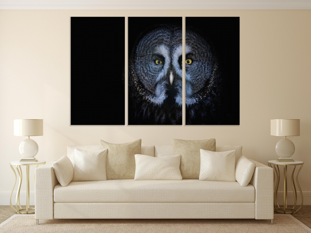 Картина на холсте Модульные Модульная картина Great Grey Owl 3 картины 25х50 см.
Картина на холсте Модульные Модульная картина Great Grey Owl 3 картины 25х50 см.