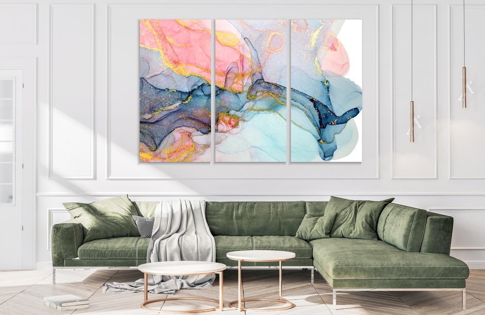 Картина на холсте Модульные Модульная картина Pink Blue And Gold Paint Stains Illustration 3 картины 70х140 см.
Картина на холсте Модульные Модульная картина Pink Blue And Gold Paint Stains Illustration 3 картины 70х140 см.