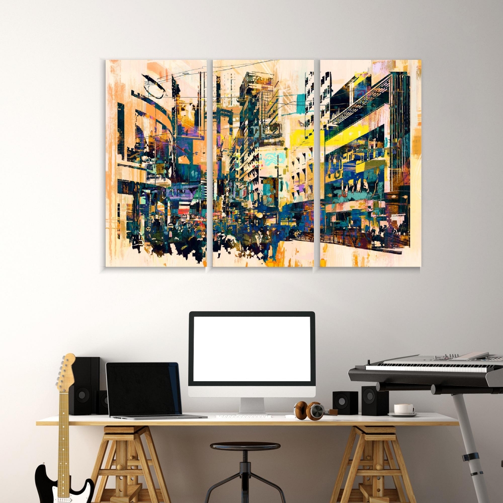 Картина на холсте Модульные Модульная картина Abstract Art Of Cityscape 3 картины 25х50 см.
Картина на холсте Модульные Модульная картина Abstract Art Of Cityscape 3 картины 25х50 см.