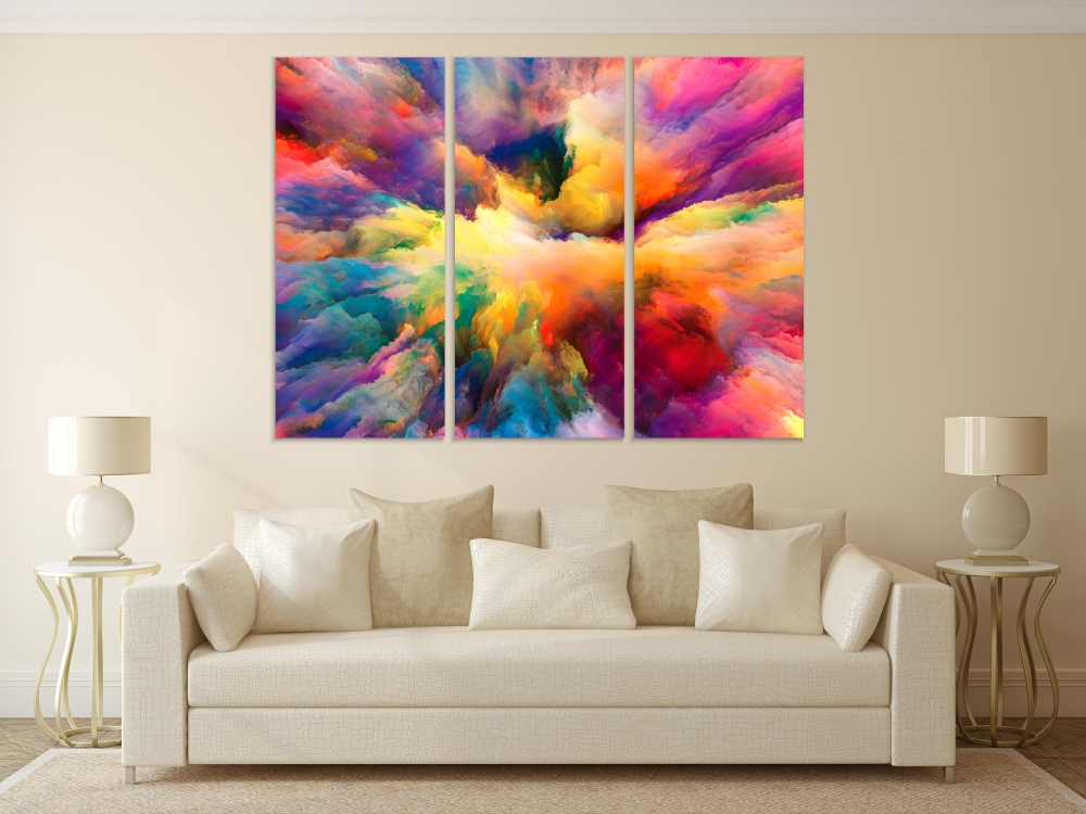 Картина на холсте Модульные Модульная картина Color Explosions 3 картины 60х120 см.
Картина на холсте Модульные Модульная картина Color Explosions 3 картины 60х120 см.