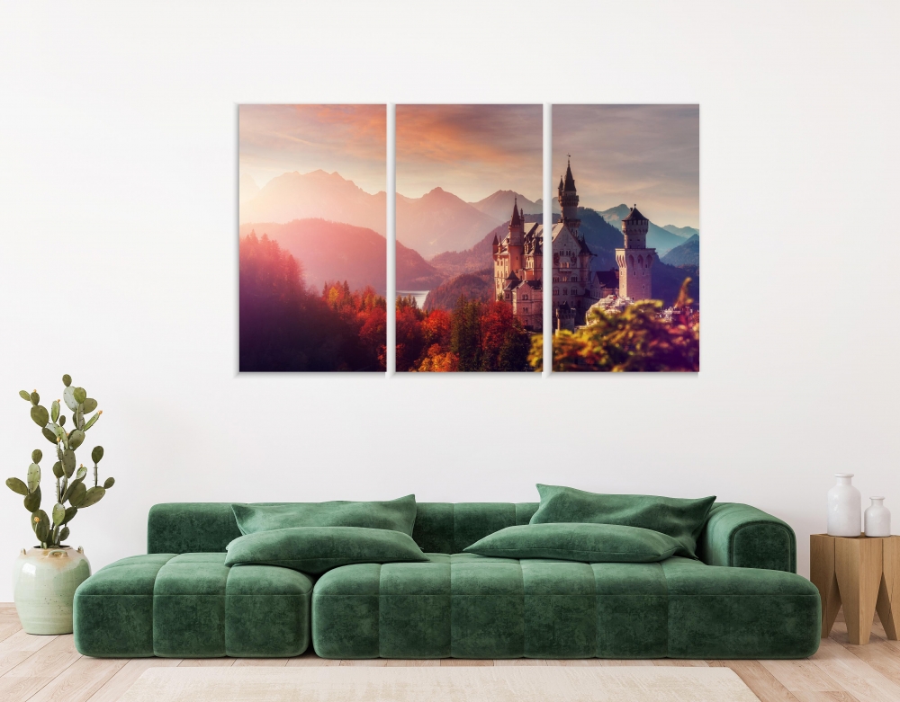Картина на холсте Модульные Модульная картина The Majestic Neuschwanstein Castle 3 картины 40х80 см.
Картина на холсте Модульные Модульная картина The Majestic Neuschwanstein Castle 3 картины 40х80 см.