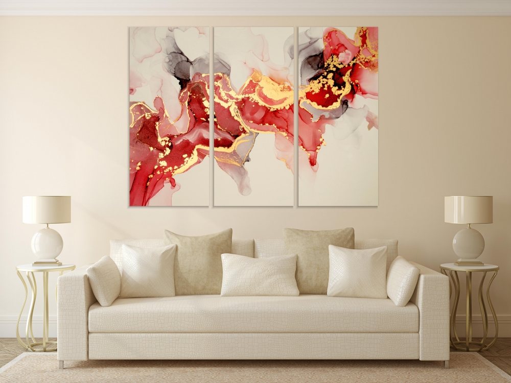 Картина на холсте Модульные Модульная картина Red And Gold Design 3 картины 70х140 см.
Картина на холсте Модульные Модульная картина Red And Gold Design 3 картины 70х140 см.