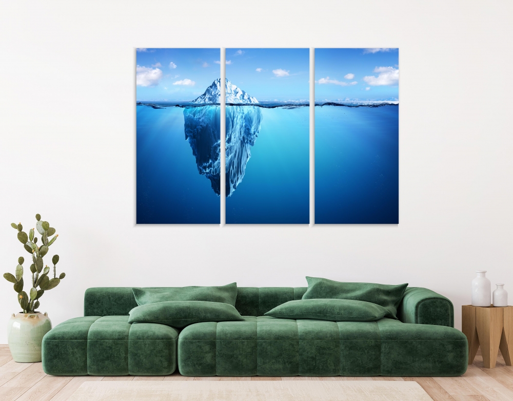 Картина на холсте Модульные Модульная картина Underwater Part Of The Iceberg 3 картины 60х120 см.
Картина на холсте Модульные Модульная картина Underwater Part Of The Iceberg 3 картины 60х120 см.