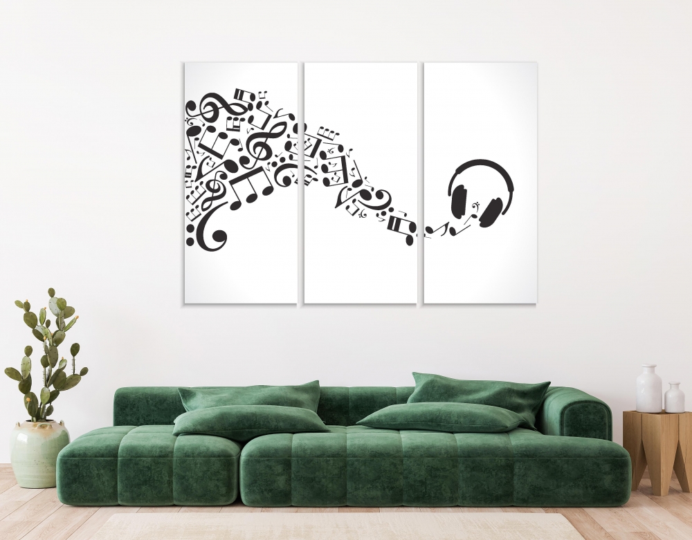Картина на холсте Модульные Модульная картина Headphones And Musical Notes 3 картины 70х140 см.
Картина на холсте Модульные Модульная картина Headphones And Musical Notes 3 картины 70х140 см.