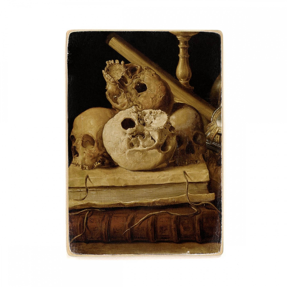 Деревянный постер Искусство Antonio de Pereda - Allegory of Vanity - craneos sobre libros А1
Деревянный постер Искусство Antonio de Pereda - Allegory of Vanity - craneos sobre libros А1
