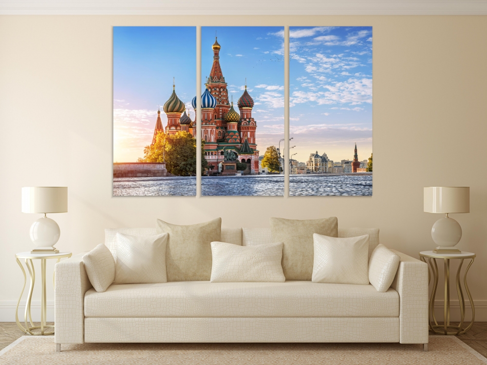 Картина на холсте Модульные Модульная картина St. Basil's Cathedral 3 картины 30х60 см.
Картина на холсте Модульные Модульная картина St. Basil's Cathedral 3 картины 30х60 см.