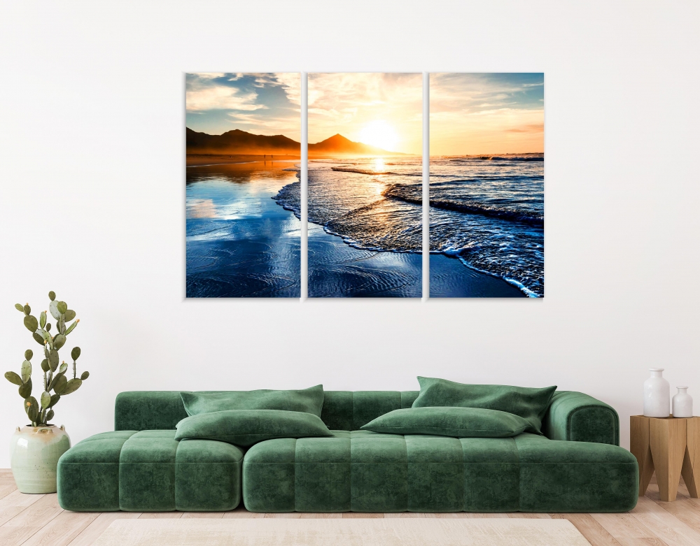 Картина на холсте Модульные Модульная картина Amazing Beach Sunset 3 картины 45х90 см.
Картина на холсте Модульные Модульная картина Amazing Beach Sunset 3 картины 45х90 см.