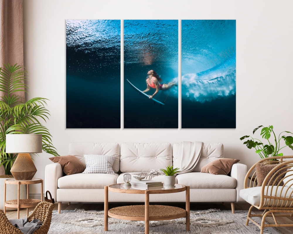 Картина на холсте Модульные Модульная картина Professional Surfer Woman With Wurfboard Dive Underwater 3 картины 30х60 см.
Картина на холсте Модульные Модульная картина Professional Surfer Woman With Wurfboard Dive Underwater 3 картины 30х60 см.