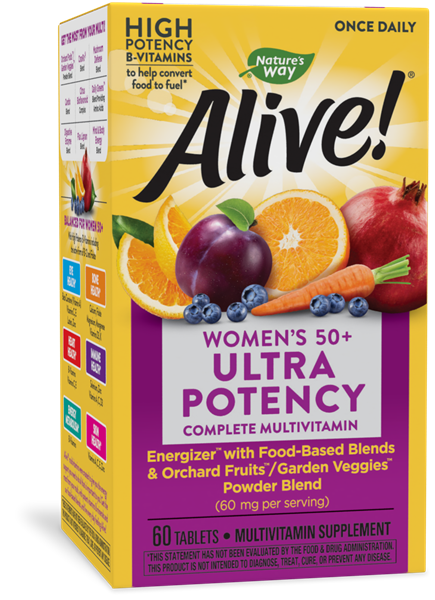 Витамины для женщин 50+ Alive! Women's 50+ Ultra Potency Nature's Way 60 таблеток (NW089)
Витамины для женщин 50+ Alive! Women's 50+ Ultra Potency Nature's Way 60 таблеток (NW089)