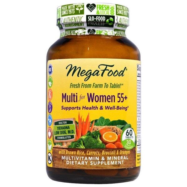 Витамины для женщин 55+ Women Over 55 Whole Food Multivitamin & Mineral Iron Free MegaFood 60 таблеток (MF048)
Витамины для женщин 55+ Women Over 55 Whole Food Multivitamin & Mineral Iron Free MegaFood 60 таблеток (MF048)