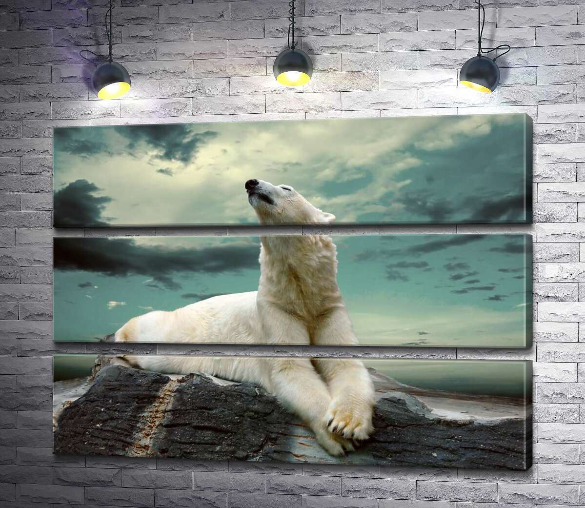 Модульная картина ArtPoster Белый медведь отдыхает на камне 130x93 см Модуль №13
Модульная картина ArtPoster Белый медведь отдыхает на камне 130x93 см Модуль №13