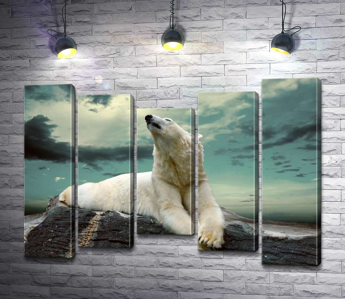 Модульная картина ArtPoster Белый медведь отдыхает на камне 100x73 см Модуль №28
Модульная картина ArtPoster Белый медведь отдыхает на камне 100x73 см Модуль №28
