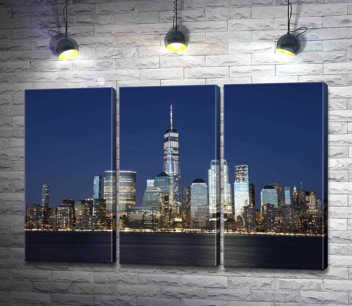 Модульная картина ArtPoster Вид на ночные небоскребы Джерси-Сити (Jersey City) из вод реки Гудзон (Hudson River) 102x67 см Модуль №11
Модульная картина ArtPoster Вид на ночные небоскребы Джерси-Сити (Jersey City) из вод реки Гудзон (Hudson River) 102x67 см Модуль №11