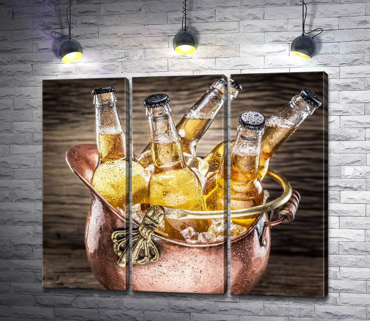 Модульная картина ArtPoster Бутылки белого пива охлаждаются в ведерке со льдом 132x110 см Модуль №11
Модульная картина ArtPoster Бутылки белого пива охлаждаются в ведерке со льдом 132x110 см Модуль №11