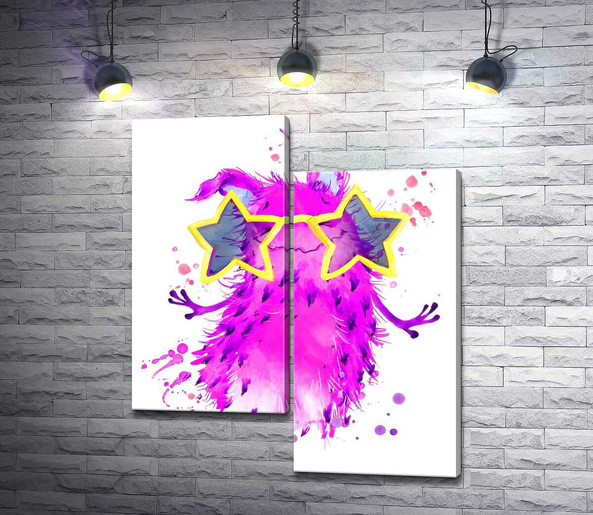 Модульная картина ArtPoster Веселый розовый монстр танцует в очках 50x60 см Модуль №5
Модульная картина ArtPoster Веселый розовый монстр танцует в очках 50x60 см Модуль №5
