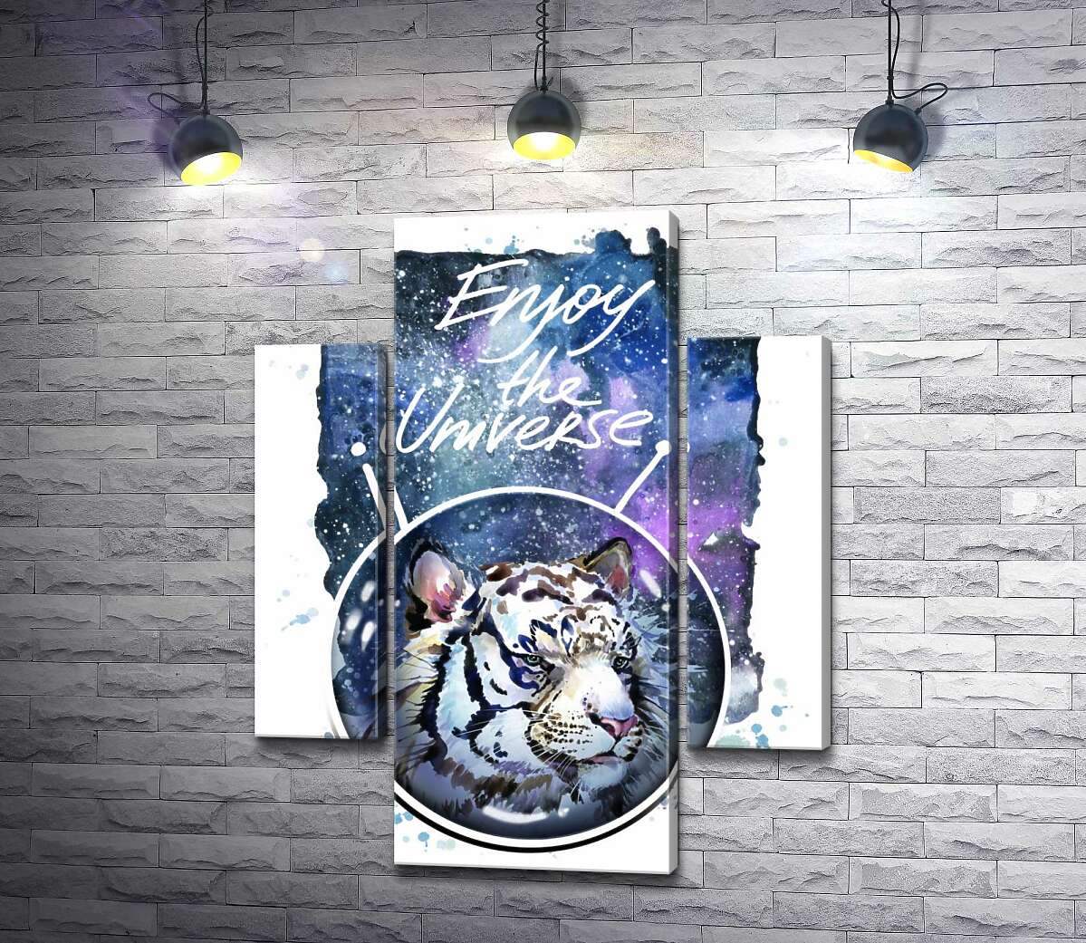 Модульная картина ArtPoster Белый тигр с надписью "Enjoy the Universe" 100x129 см Модуль №7
Модульная картина ArtPoster Белый тигр с надписью "Enjoy the Universe" 100x129 см Модуль №7