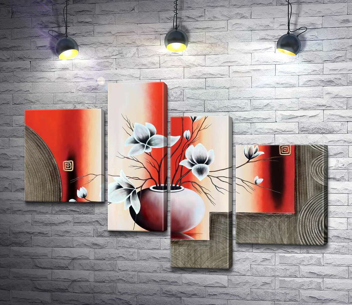 Модульная картина ArtPoster Ваза с хрупкими стеблями белых магнолий на красном фоне 100x72 см Модуль №20
Модульная картина ArtPoster Ваза с хрупкими стеблями белых магнолий на красном фоне 100x72 см Модуль №20
