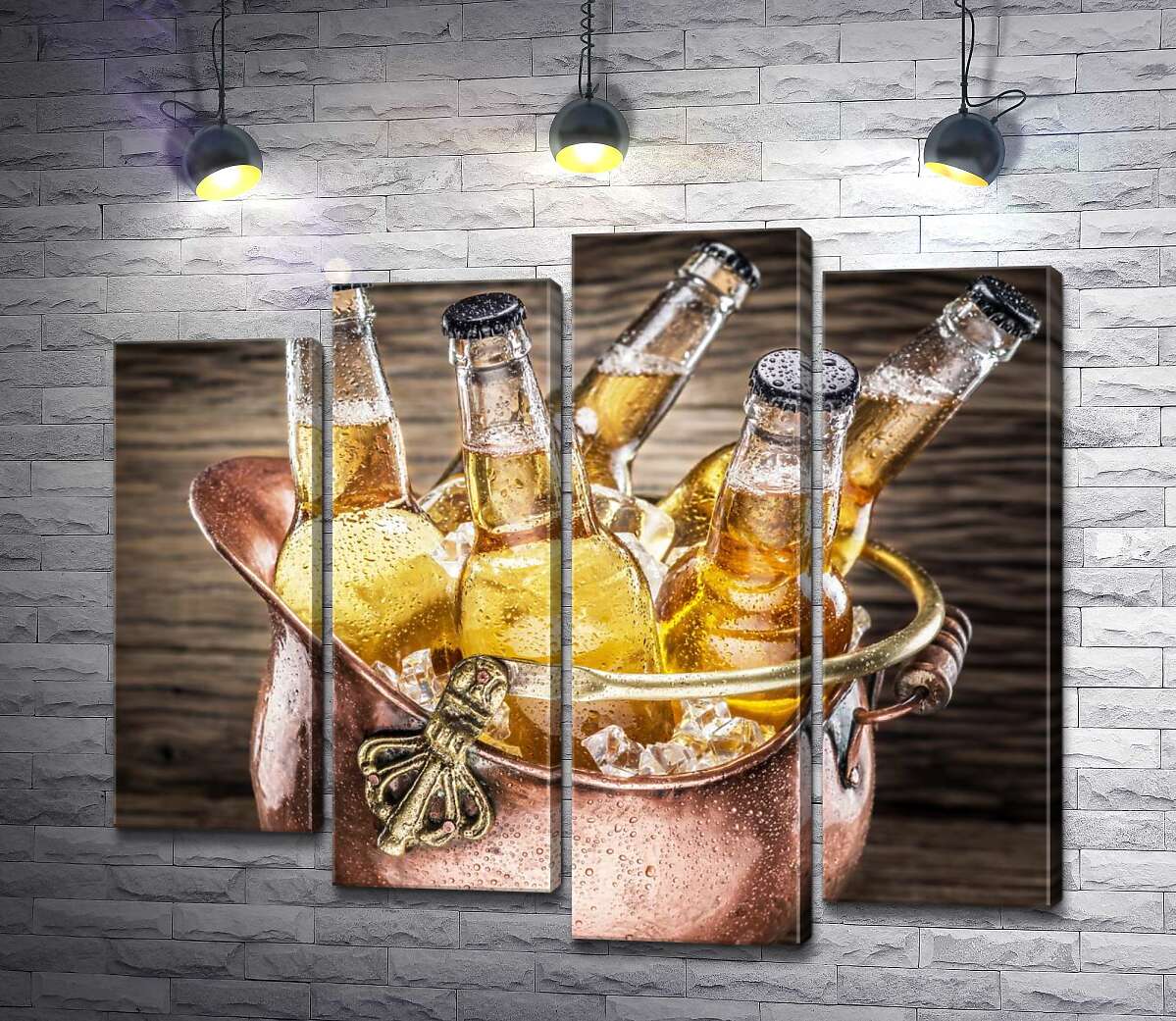 Модульная картина ArtPoster Бутылки белого пива охлаждаются в ведерке со льдом 100x87 см Модуль №21
Модульная картина ArtPoster Бутылки белого пива охлаждаются в ведерке со льдом 100x87 см Модуль №21