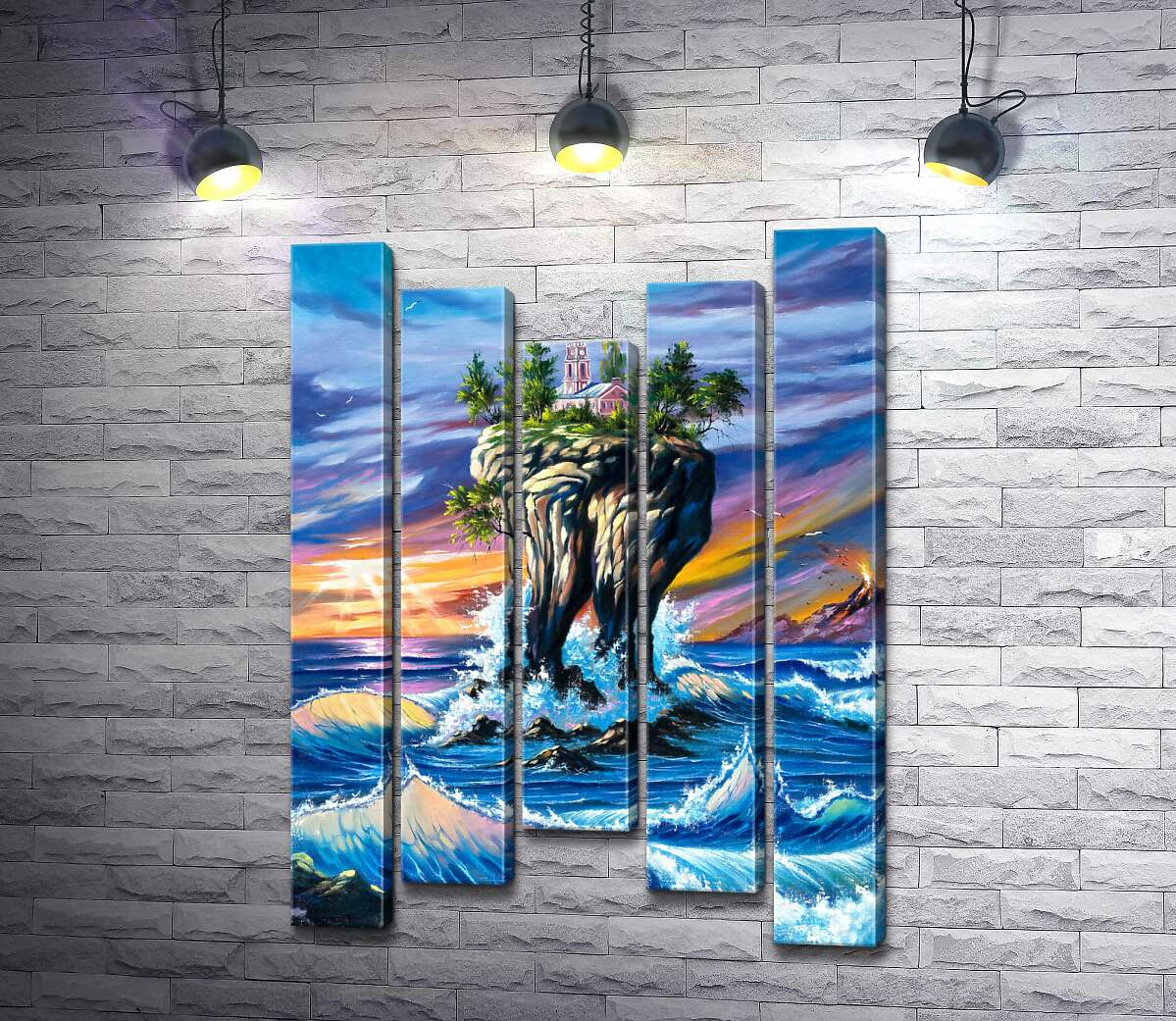 Модульная картина ArtPoster Бурные волны омывают скалу с ратушей 100x144 см Модуль №28
Модульная картина ArtPoster Бурные волны омывают скалу с ратушей 100x144 см Модуль №28