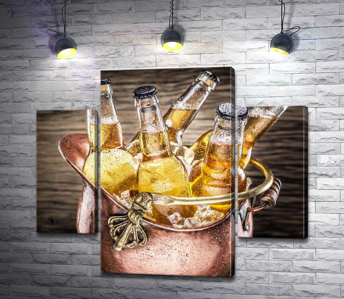 Модульная картина ArtPoster Бутылки белого пива охлаждаются в ведерке со льдом 80x69 см Модуль №7
Модульная картина ArtPoster Бутылки белого пива охлаждаются в ведерке со льдом 80x69 см Модуль №7