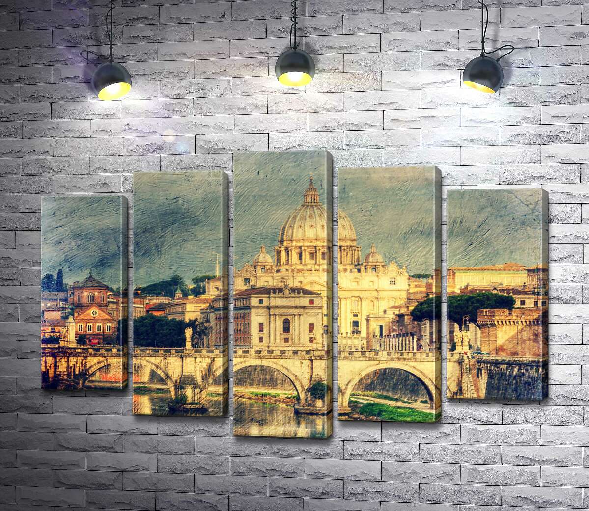 Модульная картина ArtPoster Вид на грандиозный собор Святого Петра (St. Peter's Cathedral) с изящного моста Святого Ангела (St. Angelo Bridge) 100x69 см Модуль №26
Модульная картина ArtPoster Вид на грандиозный собор Святого Петра (St. Peter's Cathedral) с изящного моста Святого Ангела (St. Angelo Bridge) 100x69 см Модуль №26