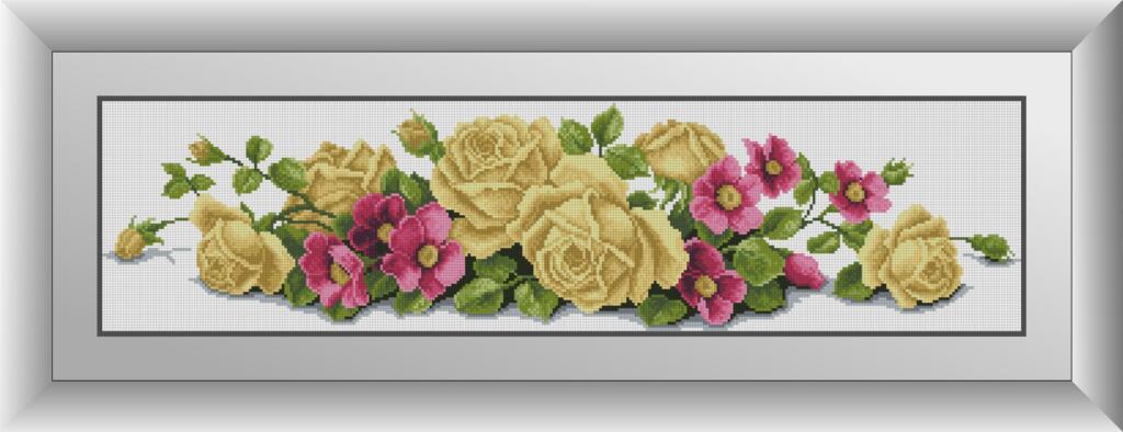 Алмазная мозаика Розы с шиповником Dream Art 30449 21x84см 22 цветов, квадр.стразы, полная зашивка. Набор алмазной вышивки
Алмазная мозаика Розы с шиповником Dream Art 30449 21x84см 22 цветов, квадр.стразы, полная зашивка. Набор алмазной вышивки