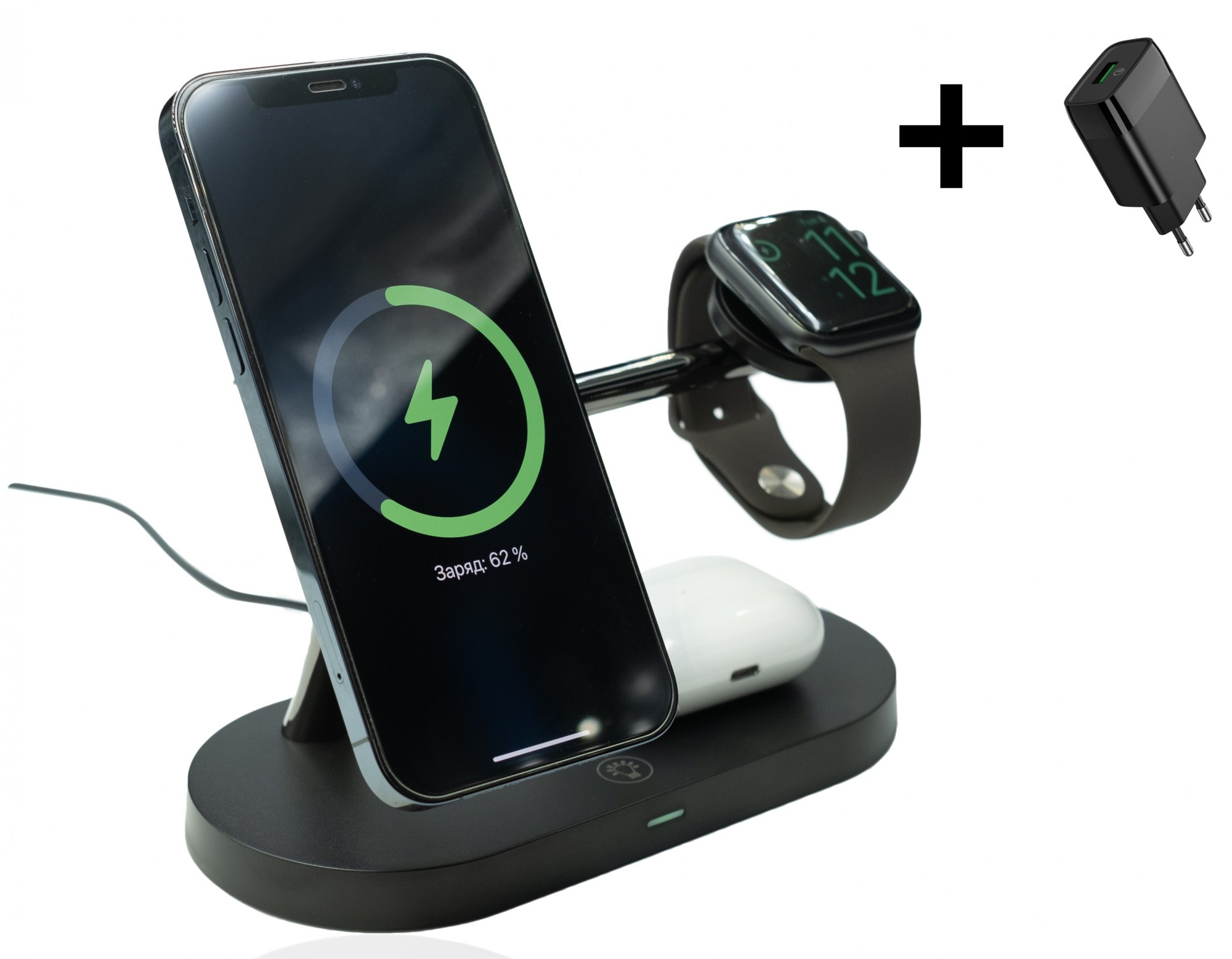 Беспроводное зарядное устройство Mission M5 5 в 1 для iPhone, Apple Watch, AirPods
Беспроводное зарядное устройство Mission M5 5 в 1 для iPhone, Apple Watch, AirPods