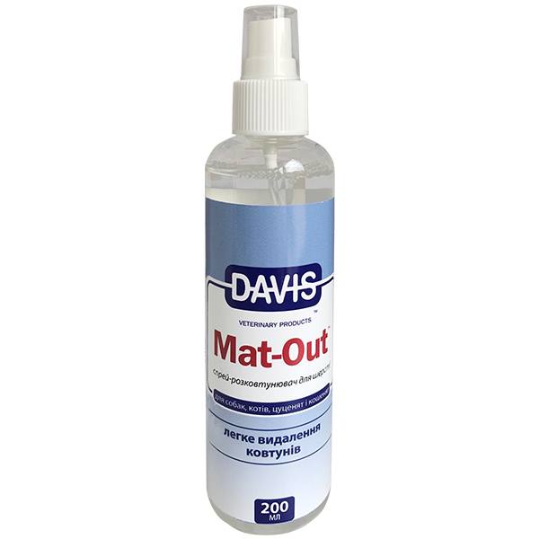 Davis Mat-Out ДЭВИС МЭТ-АУТ средство против колтунов для собак и котов, спрей , 0.2 л.
Davis Mat-Out ДЭВИС МЭТ-АУТ средство против колтунов для собак и котов, спрей , 0.2 л.