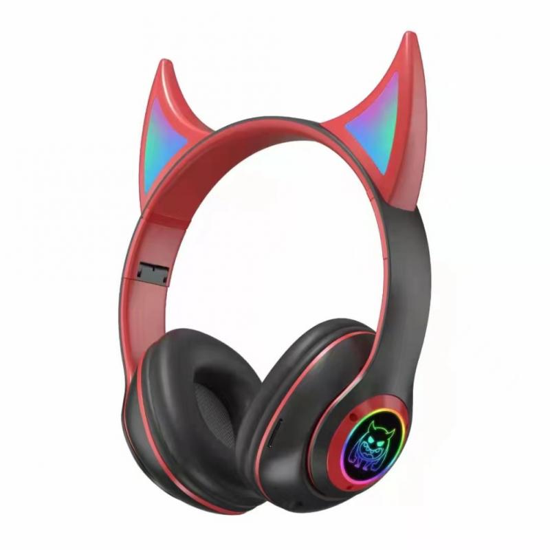 Беспроводные Bluetooth наушники с ушками Devil's corner с Led подсветкой Bluetooth 5.0 TF-карта Чёрные с красным
Беспроводные Bluetooth наушники с ушками Devil's corner с Led подсветкой Bluetooth 5.0 TF-карта Чёрные с красным