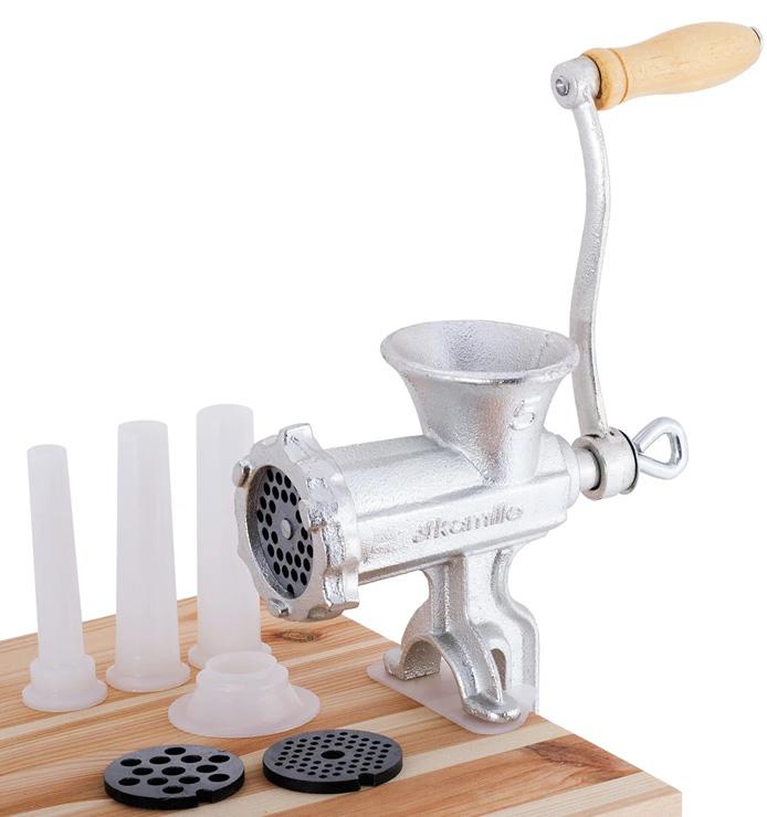 Мясорубка ручная Kamille 2в1 с насадками для наполнения колбас, 19х12х29см, чугун
Мясорубка ручная Kamille 2в1 с насадками для наполнения колбас, 19х12х29см, чугун