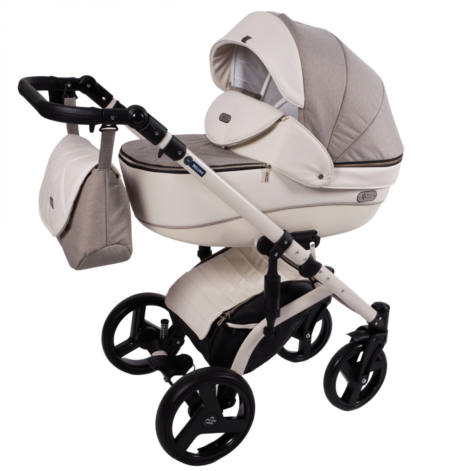 Універсальна коляска 2 в 1 Baby Pram Bellini Еко-шкіра + Тканина (Молочний + Капучино)
Універсальна коляска 2 в 1 Baby Pram Bellini Еко-шкіра + Тканина (Молочний + Капучино)
