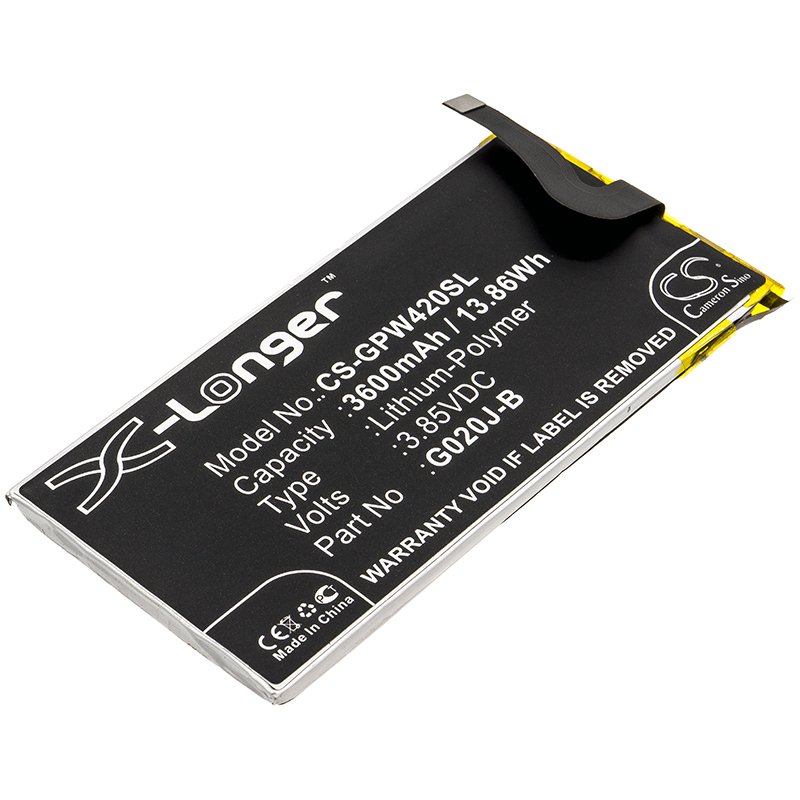 Аккумулятор Google G020J-B 3.85V 3600mAh 13.86wh Pixel 4 XL G020P CS-GPW420SL X-Longer
Аккумулятор Google G020J-B 3.85V 3600mAh 13.86wh Pixel 4 XL G020P CS-GPW420SL X-Longer