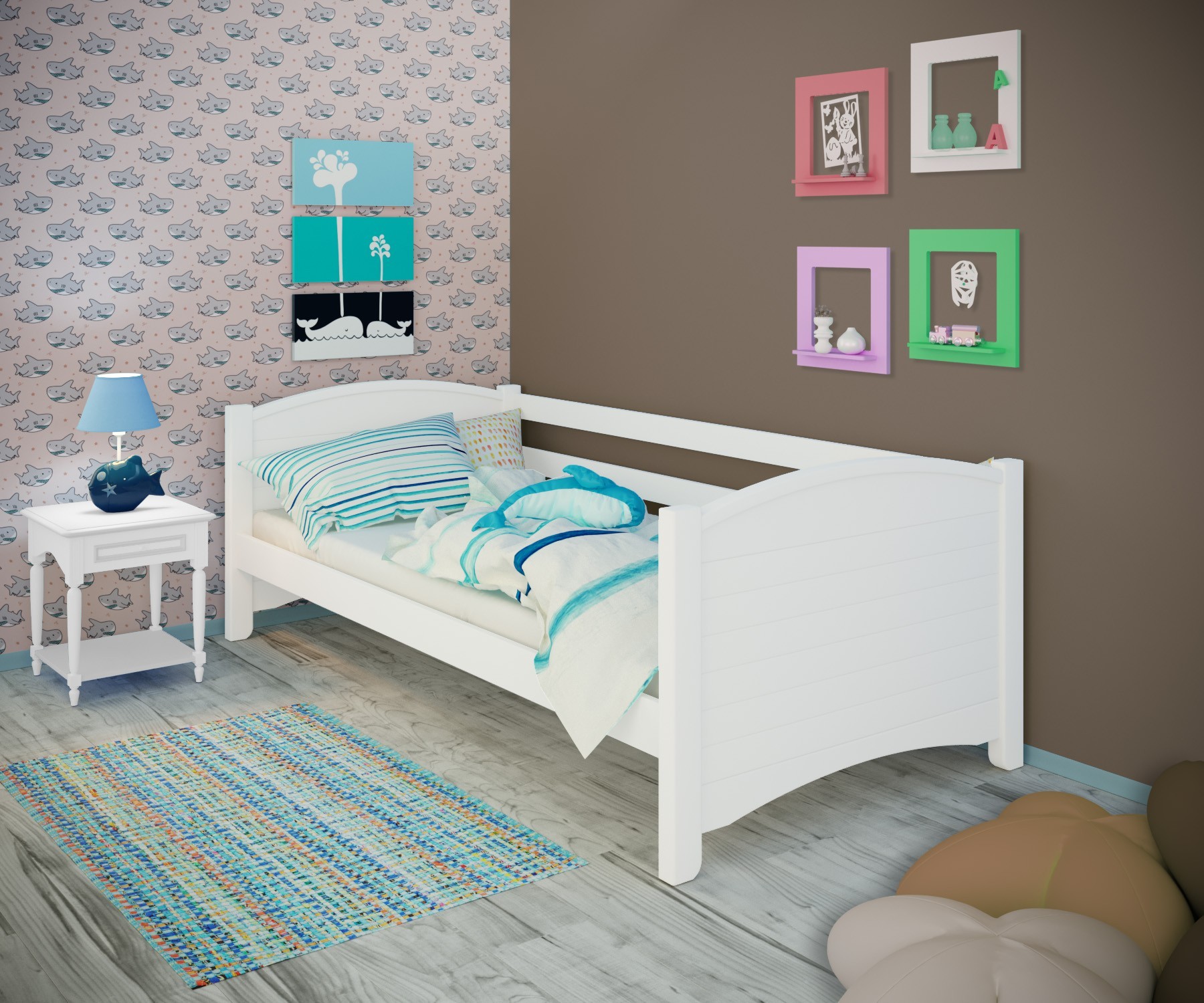 Кровать односпальная тахта RainbowDream Доминика 80х200 см белый массив ольхи, без ящиков
Кровать односпальная тахта RainbowDream Доминика 80х200 см белый массив ольхи, без ящиков