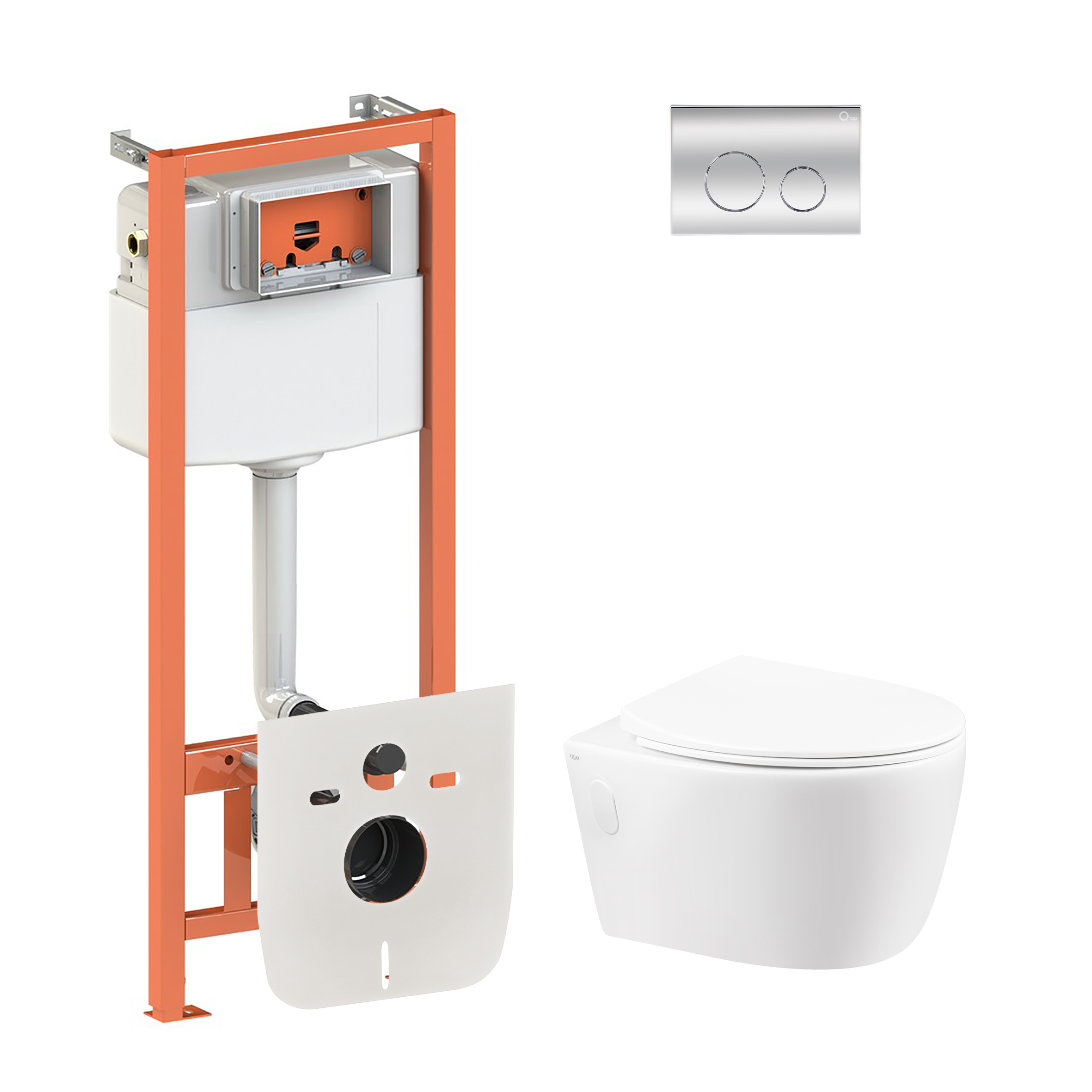 Набор Qtap инсталляция 4 в 1 с панелью смыва Nest (QT0133M425 + QT0111M11112CRM) + унитаз с сиденьем Leo QT11331002ERW
Набор Qtap инсталляция 4 в 1 с панелью смыва Nest (QT0133M425 + QT0111M11112CRM) + унитаз с сиденьем Leo QT11331002ERW