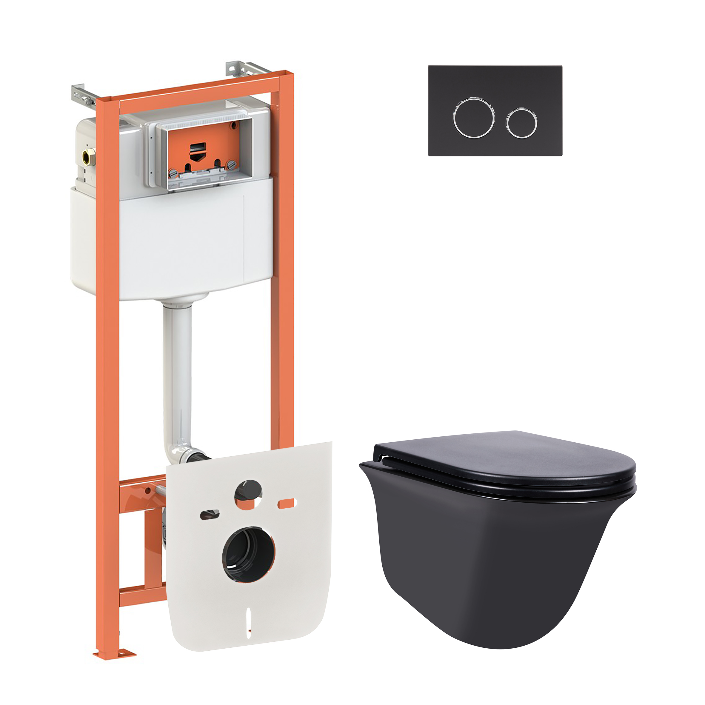 Набор Qtap инсталляция 4 в 1 с панелью смыва Nest (QT0133M425 + QT0111M11V1146MB) + унитаз с сиденьем Virgo QT1833051ERMB
Набор Qtap инсталляция 4 в 1 с панелью смыва Nest (QT0133M425 + QT0111M11V1146MB) + унитаз с сиденьем Virgo QT1833051ERMB