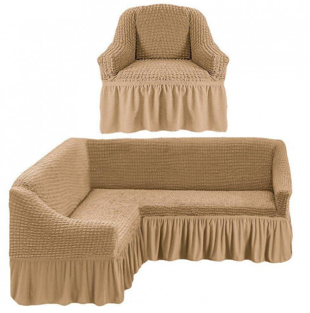 Чехлы на угловой диван и кресло Home Collection Evibu Турция Бежевый (NUK-11410)
Чехлы на угловой диван и кресло Home Collection Evibu Турция Бежевый (NUK-11410)