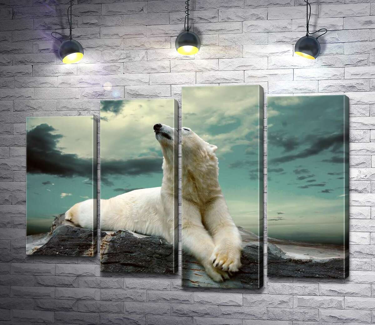 Модульная картина ArtPoster Белый медведь отдыхает на камне 100x73 см Модуль №21
Модульная картина ArtPoster Белый медведь отдыхает на камне 100x73 см Модуль №21
