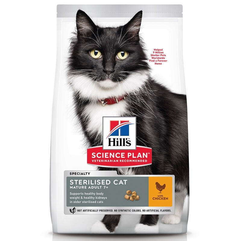 Сухой корм для кошек с курицей Hill"s Science Plan Mature Adult 7+ Sterilised Cat 1,5кг
Сухой корм для кошек с курицей Hill"s Science Plan Mature Adult 7+ Sterilised Cat 1,5кг