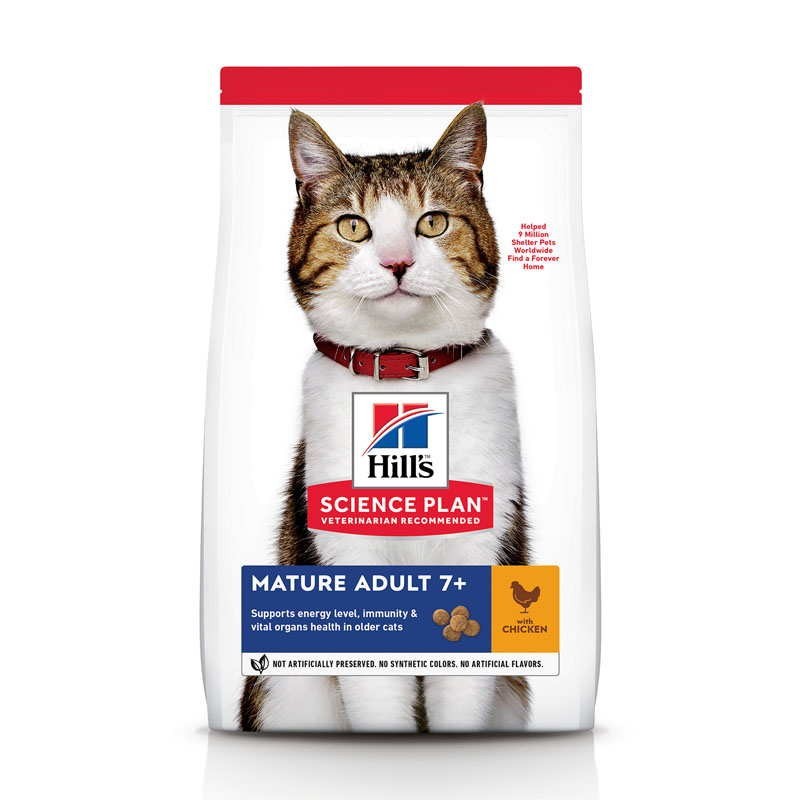 Сухой корм для кошек старше 7 лет с курицей Hill"s Feline Mature Adult 7+ Active Longevity 10кг
Сухой корм для кошек старше 7 лет с курицей Hill"s Feline Mature Adult 7+ Active Longevity 10кг