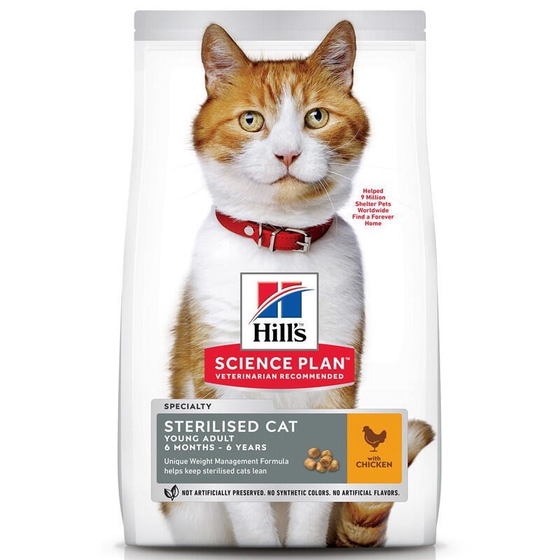 Сухой корм для кошек с курицей Hill"s Science Plan Young Adult Sterilised Cat 15 кг
Сухой корм для кошек с курицей Hill"s Science Plan Young Adult Sterilised Cat 15 кг