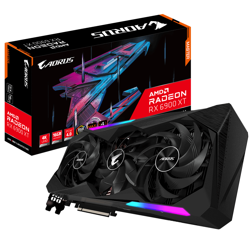 Видеокарта GIGABYTE Radeon RX 6900 XT 16Gb AORUS MASTER (GV-R69XTAORUS M-16GD 2.0)
Видеокарта GIGABYTE Radeon RX 6900 XT 16Gb AORUS MASTER (GV-R69XTAORUS M-16GD 2.0)