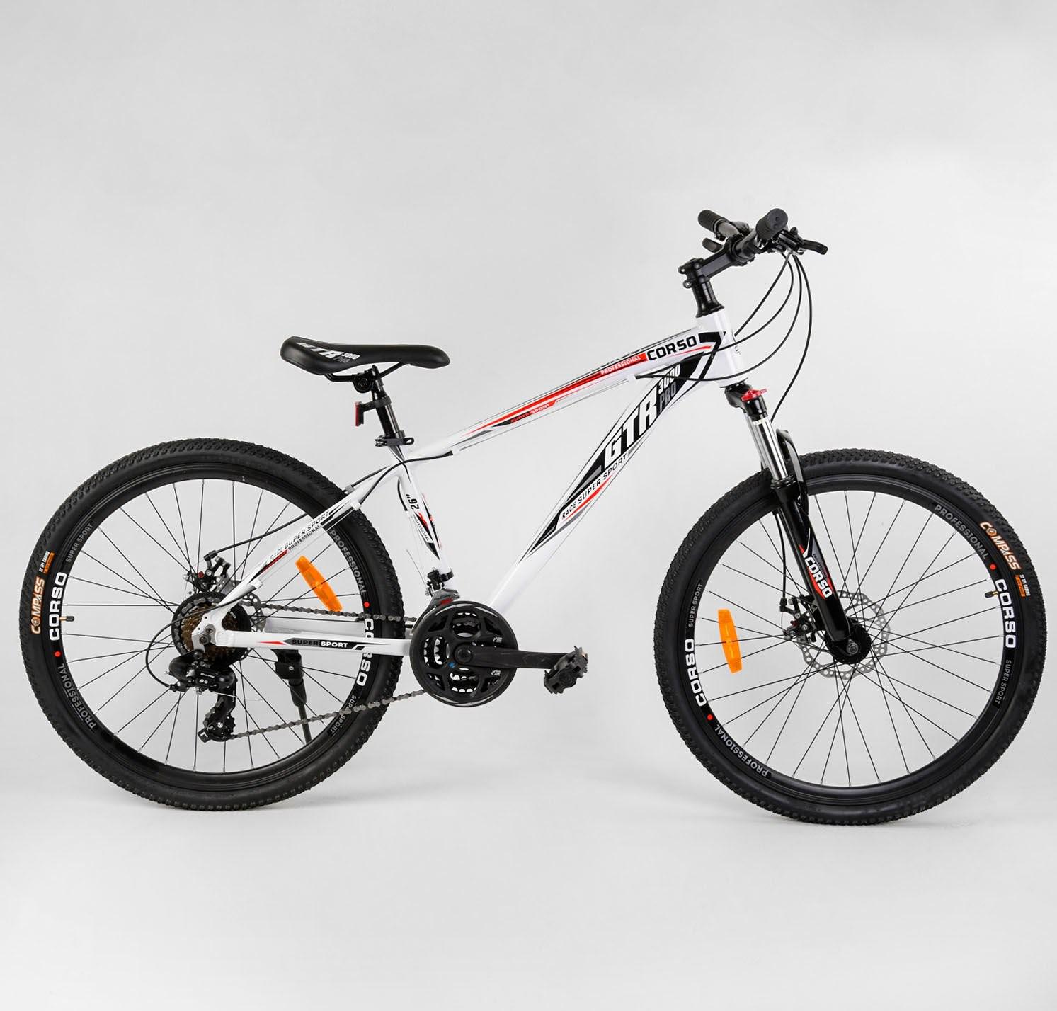 Велосипед Спортивный CORSO «GTR-3000» 12685 рама алюминиевая, оборудование Shimano, Белый
Велосипед Спортивный CORSO «GTR-3000» 12685 рама алюминиевая, оборудование Shimano, Белый