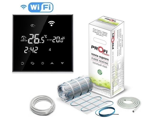 Теплый пол Profi Therm нагревательный двухжильный мат 150/525Ват/3,5 м2 в комплекте с Wi-Fi Black терморегулятором (T0047863)
Теплый пол Profi Therm нагревательный двухжильный мат 150/525Ват/3,5 м2 в комплекте с Wi-Fi Black терморегулятором (T0047863)