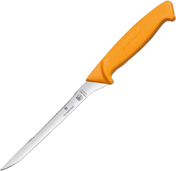 Кухонный нож для филетирования рыбы с рыбочисткой Victorinox Swibo Fish Filleting Flexible 160 мм (5.8448.16)
Кухонный нож для филетирования рыбы с рыбочисткой Victorinox Swibo Fish Filleting Flexible 160 мм (5.8448.16)
