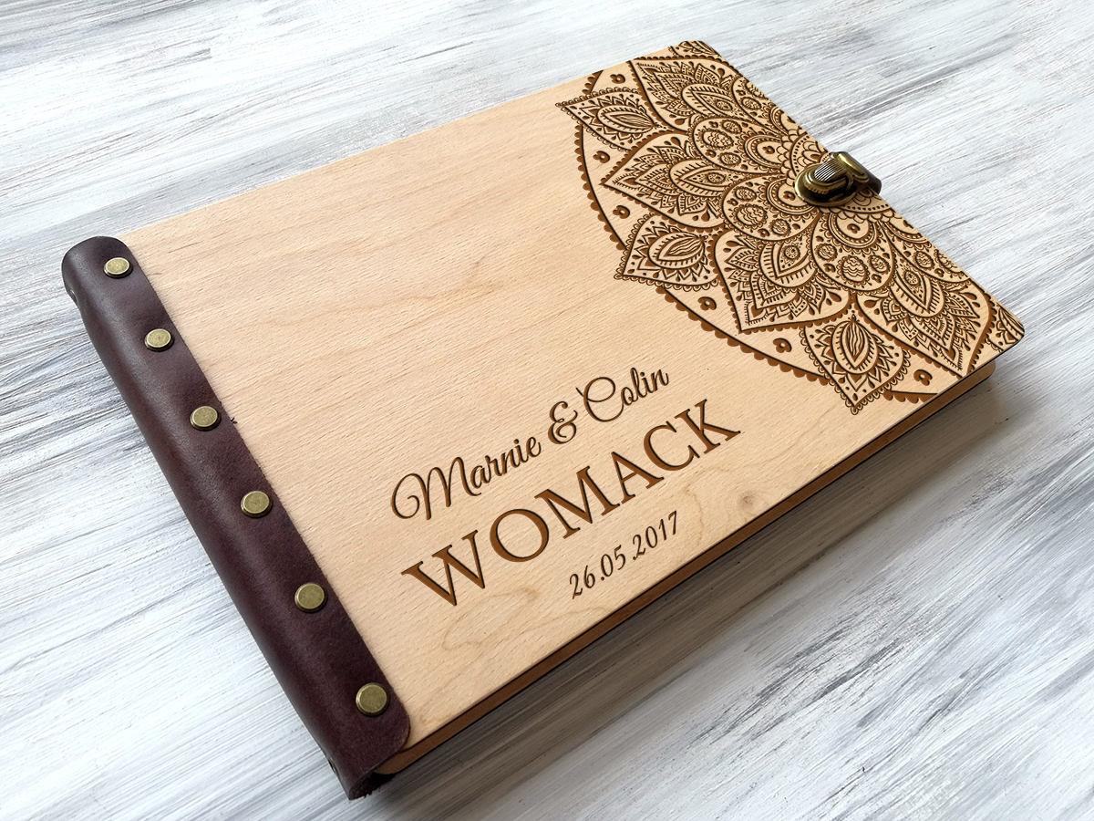 Книга пожеланий на свадьбу "Мандала" с персонализацией, 60 листов слоновая кость без линовки, А5, Светлое дерево, WOODPRESENT
Книга пожеланий на свадьбу "Мандала" с персонализацией, 60 листов слоновая кость без линовки, А5, Светлое дерево, WOODPRESENT