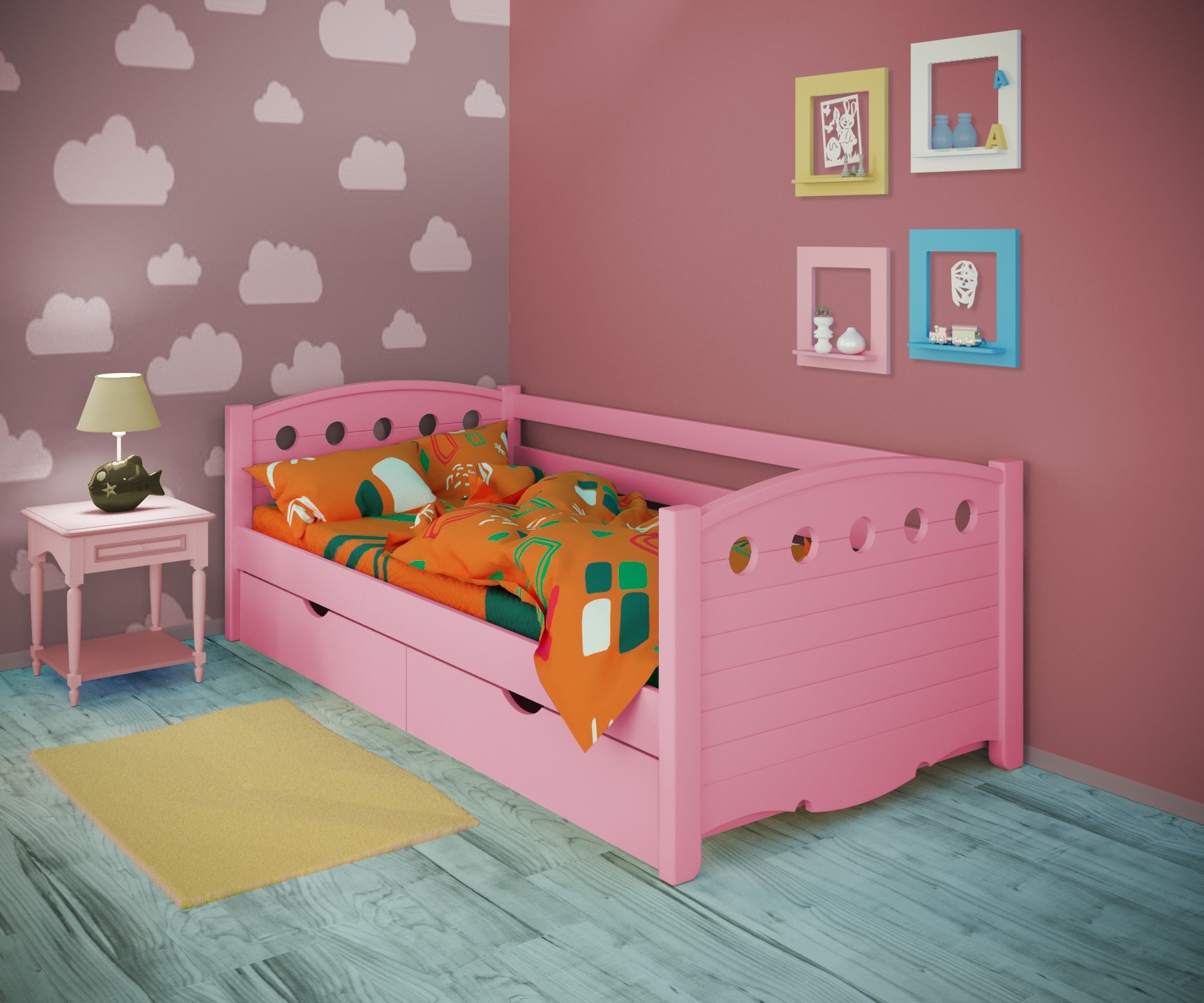 Кровать односпальная тахта RainbowDream Анри 80х200 см розовый массив ольхи, с ящиками
Кровать односпальная тахта RainbowDream Анри 80х200 см розовый массив ольхи, с ящиками
