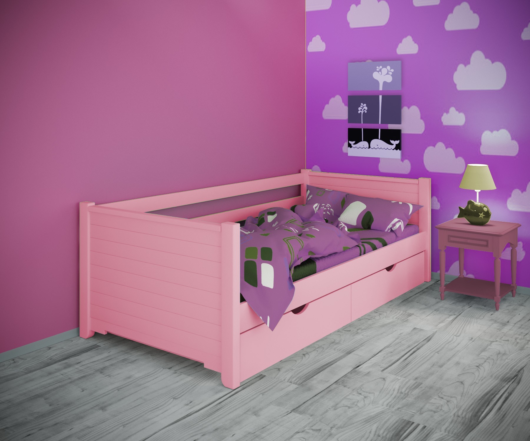 Кровать односпальная тахта RainbowDream Фиронни 90х190 см розовый массив ольхи, с ящиками
Кровать односпальная тахта RainbowDream Фиронни 90х190 см розовый массив ольхи, с ящиками