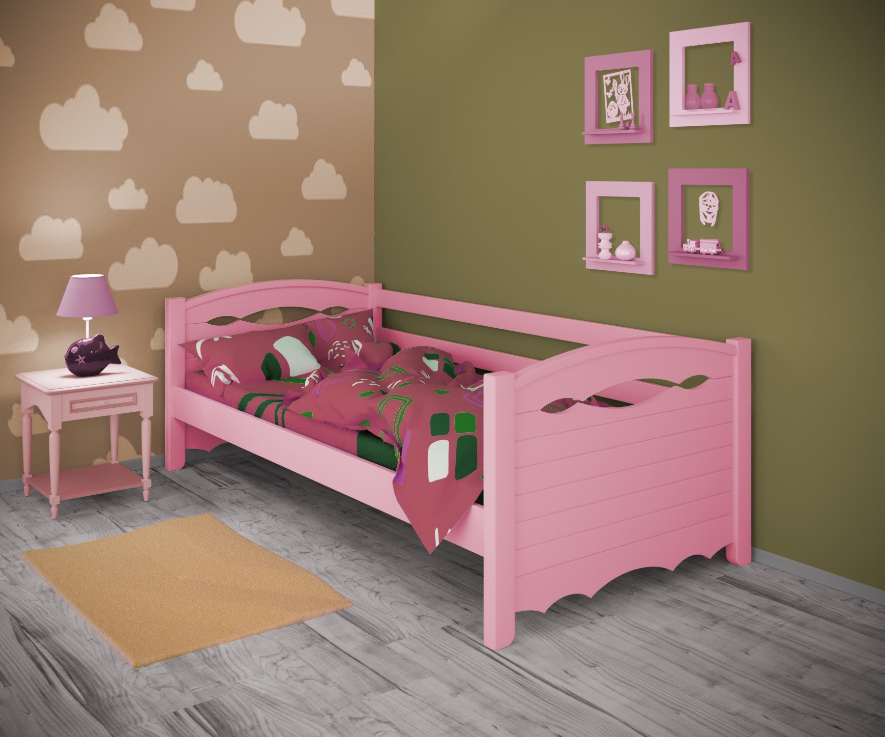 Кровать односпальная тахта RainbowDream Новус 90х190 см розовый массив ольхи, без ящиков
Кровать односпальная тахта RainbowDream Новус 90х190 см розовый массив ольхи, без ящиков